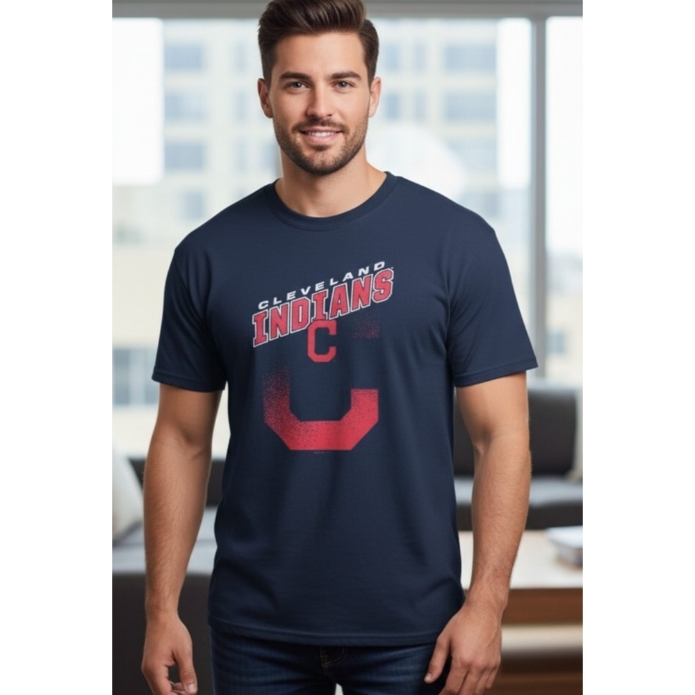 Genuine Merchandise Cleveland Indians Tshirt Navy Size 2XL